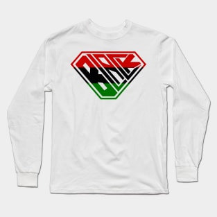 Black SuperEmpowered (Red, Green Long Sleeve T-Shirt